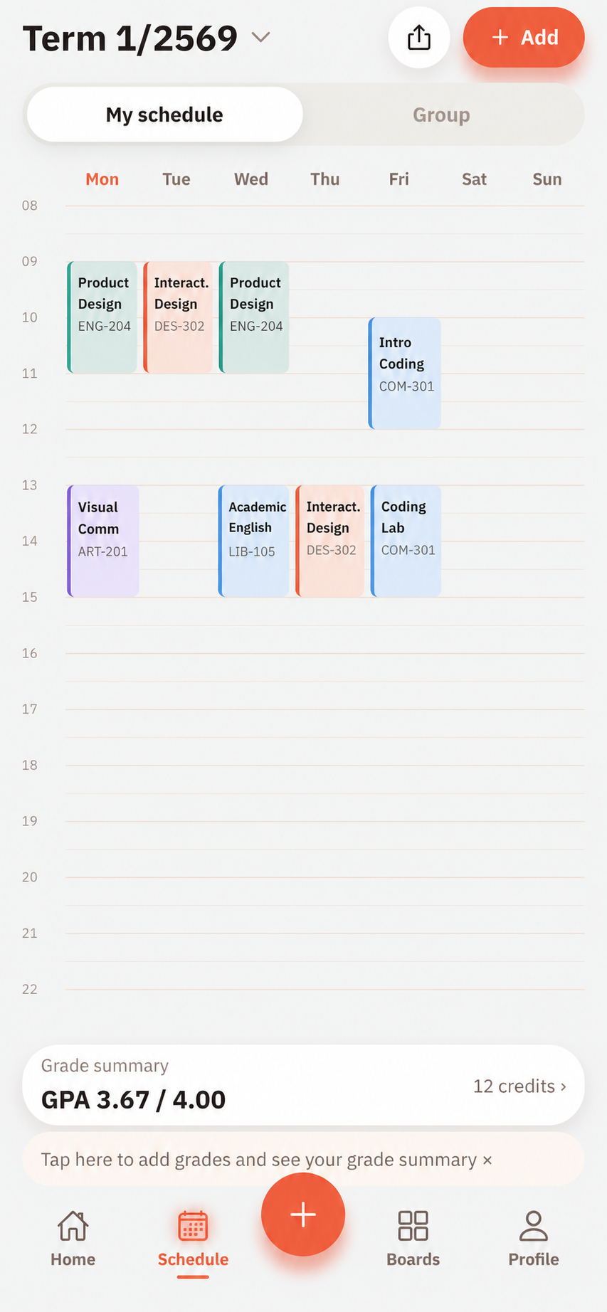 Timetable — fictional Mahalai example